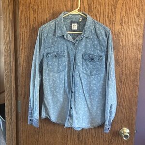 Dylan Light Blue Floral Denim Shirt